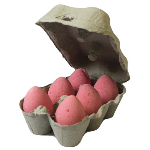 Box of 6 Bath Eggs - Cherry - Red (6x 50gm)