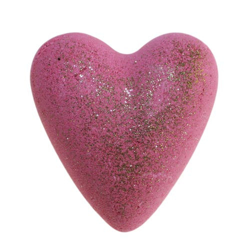 Holly Berry & Mistletoe Bath Heart - Red