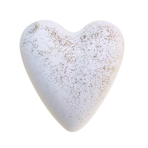 Xmas Star Bath Heart - White